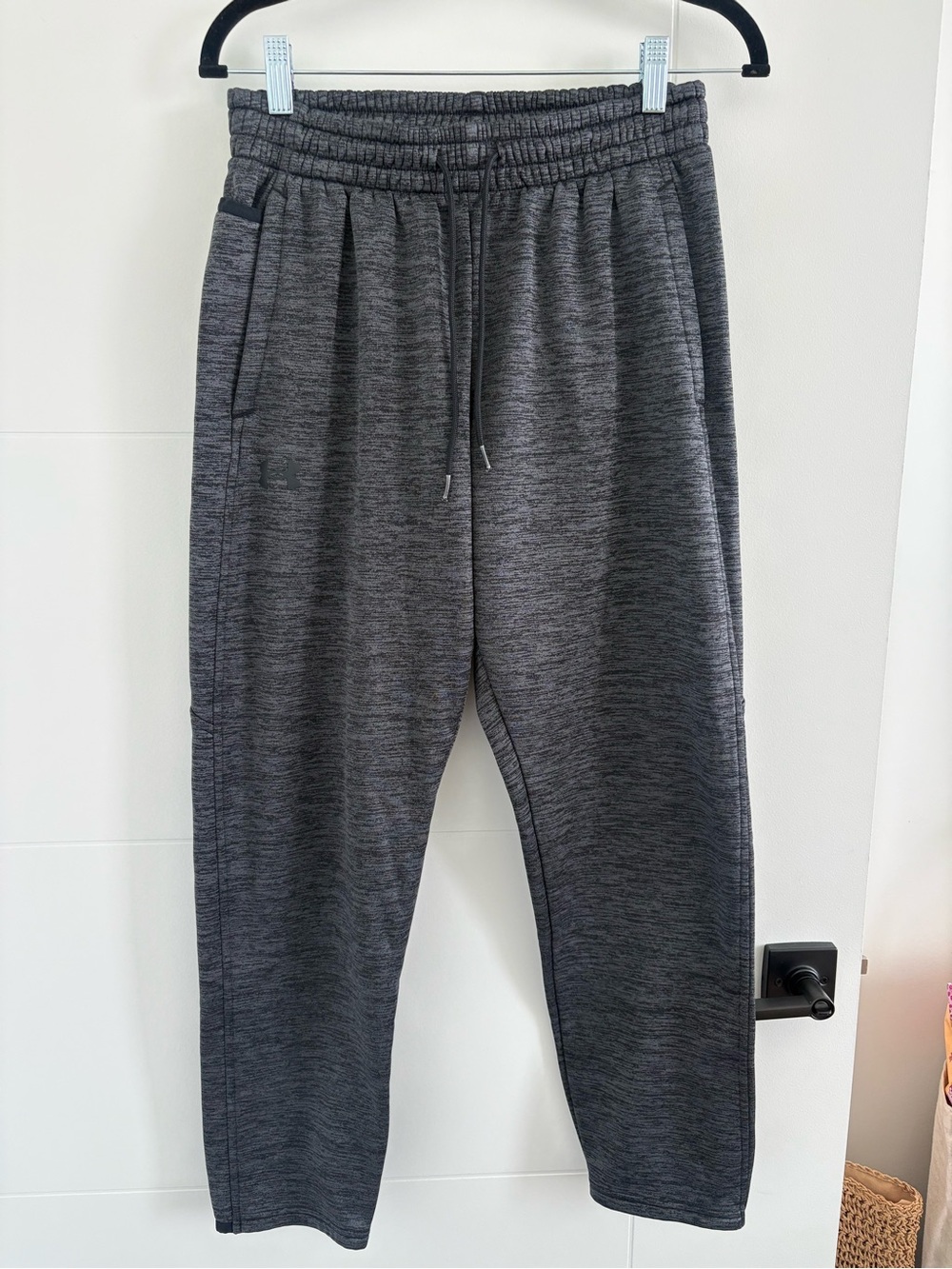 Under Armour Men's Dark Heather Gray Fleece-Lined Jogger Sweatpants